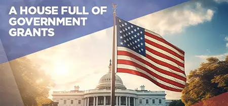 U.S. grants funding innovation graphic showing America’s Seed Fund and technology startup scene