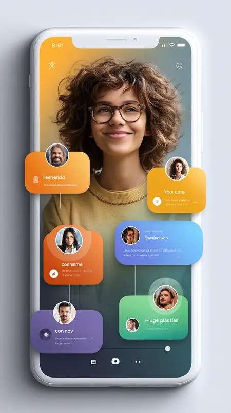 Mobile phone showing a modern parks and recreation software interface