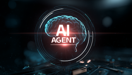 A glowing 3D AI Agent icon on top of a digital hologram, representing the autonomous power of Agentic AI in modern recreation management