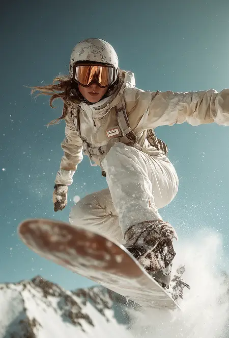 Winter recreation scene with people preparing for indoor and outdoor seasonal programs