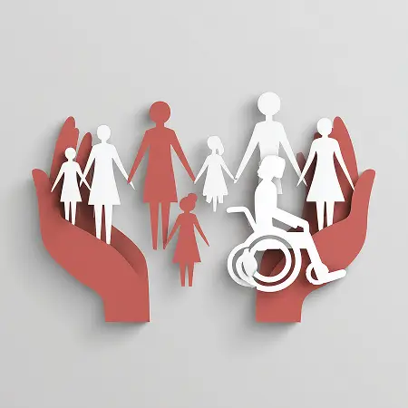 Conceptual corporate illustration representing digital accessibility and ADA Title II compliance for government services