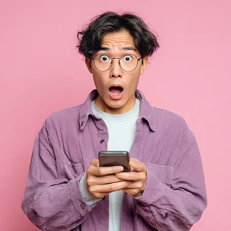 Shocked reaction representing registration drop-off and friction in parks and recreation sign-up experiences