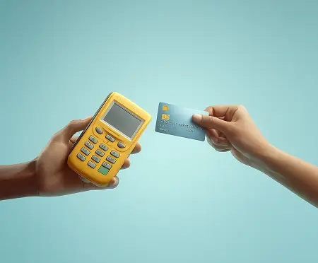 Payment terminal representing secure payment processing, PCI alignment, and public trust in parks and recreation